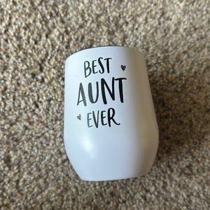 “Best aunt ever” wine tumbler